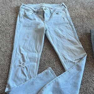 Hollister Light Blue Ripped Skinny Jeans